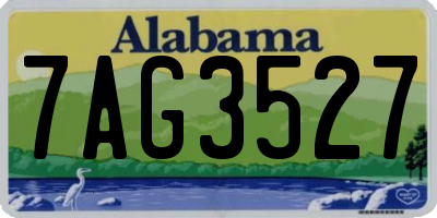 AL license plate 7AG3527