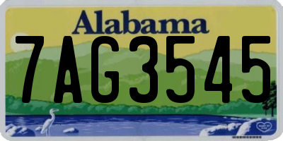 AL license plate 7AG3545