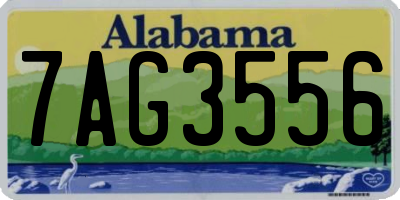 AL license plate 7AG3556