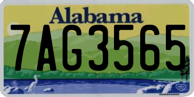 AL license plate 7AG3565