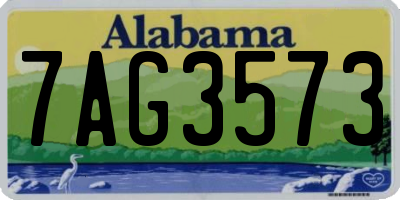AL license plate 7AG3573