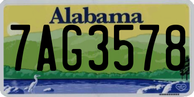 AL license plate 7AG3578