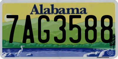 AL license plate 7AG3588