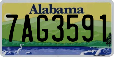 AL license plate 7AG3591