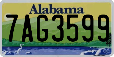 AL license plate 7AG3599
