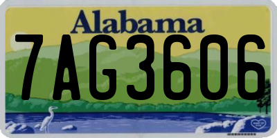 AL license plate 7AG3606