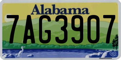 AL license plate 7AG3907