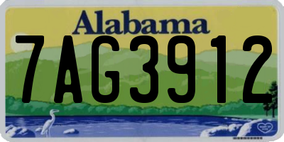 AL license plate 7AG3912