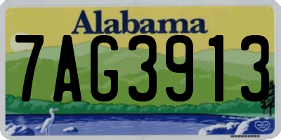 AL license plate 7AG3913