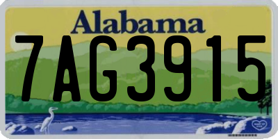 AL license plate 7AG3915