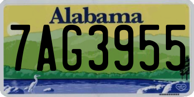 AL license plate 7AG3955