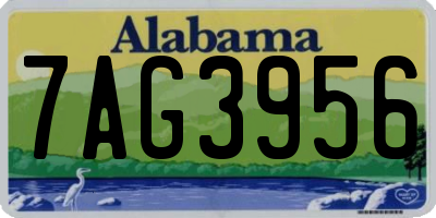 AL license plate 7AG3956