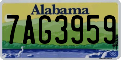 AL license plate 7AG3959