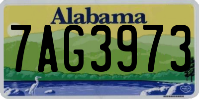 AL license plate 7AG3973