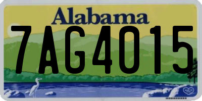 AL license plate 7AG4015