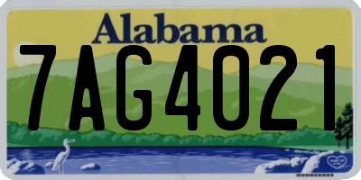 AL license plate 7AG4021