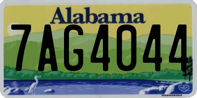 AL license plate 7AG4044