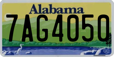 AL license plate 7AG4050