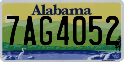 AL license plate 7AG4052