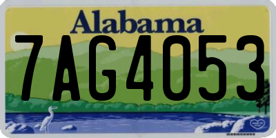 AL license plate 7AG4053