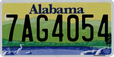AL license plate 7AG4054