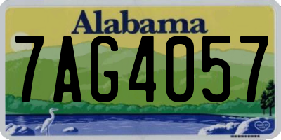 AL license plate 7AG4057