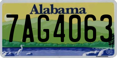 AL license plate 7AG4063