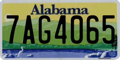 AL license plate 7AG4065