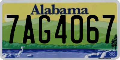 AL license plate 7AG4067