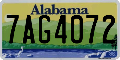 AL license plate 7AG4072