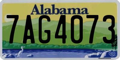 AL license plate 7AG4073
