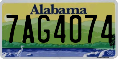 AL license plate 7AG4074