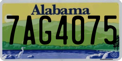 AL license plate 7AG4075