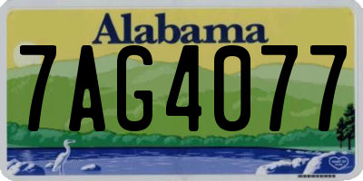 AL license plate 7AG4077