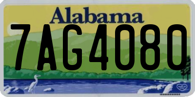 AL license plate 7AG4080
