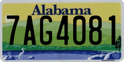 AL license plate 7AG4081