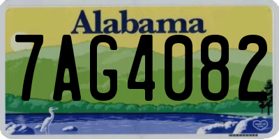 AL license plate 7AG4082