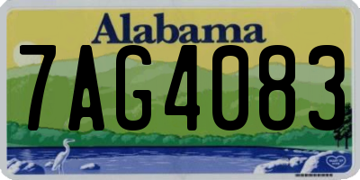 AL license plate 7AG4083