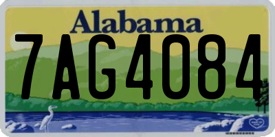 AL license plate 7AG4084