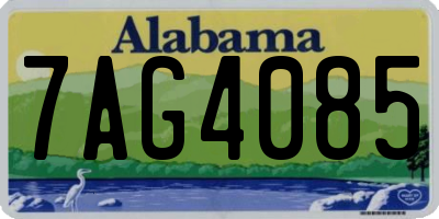 AL license plate 7AG4085
