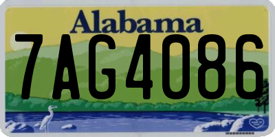 AL license plate 7AG4086