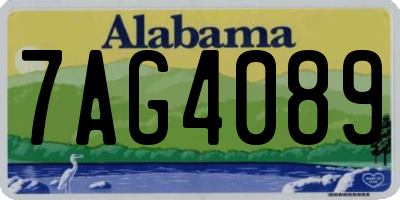 AL license plate 7AG4089