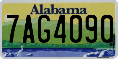 AL license plate 7AG4090