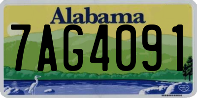 AL license plate 7AG4091