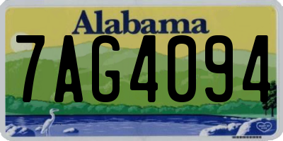 AL license plate 7AG4094