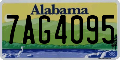 AL license plate 7AG4095
