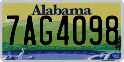 AL license plate 7AG4098