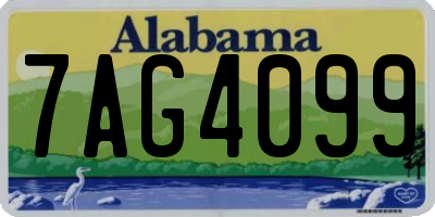 AL license plate 7AG4099