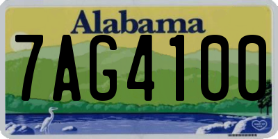 AL license plate 7AG4100
