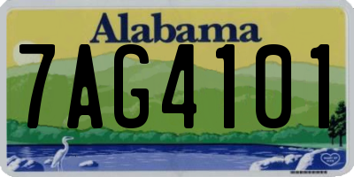 AL license plate 7AG4101